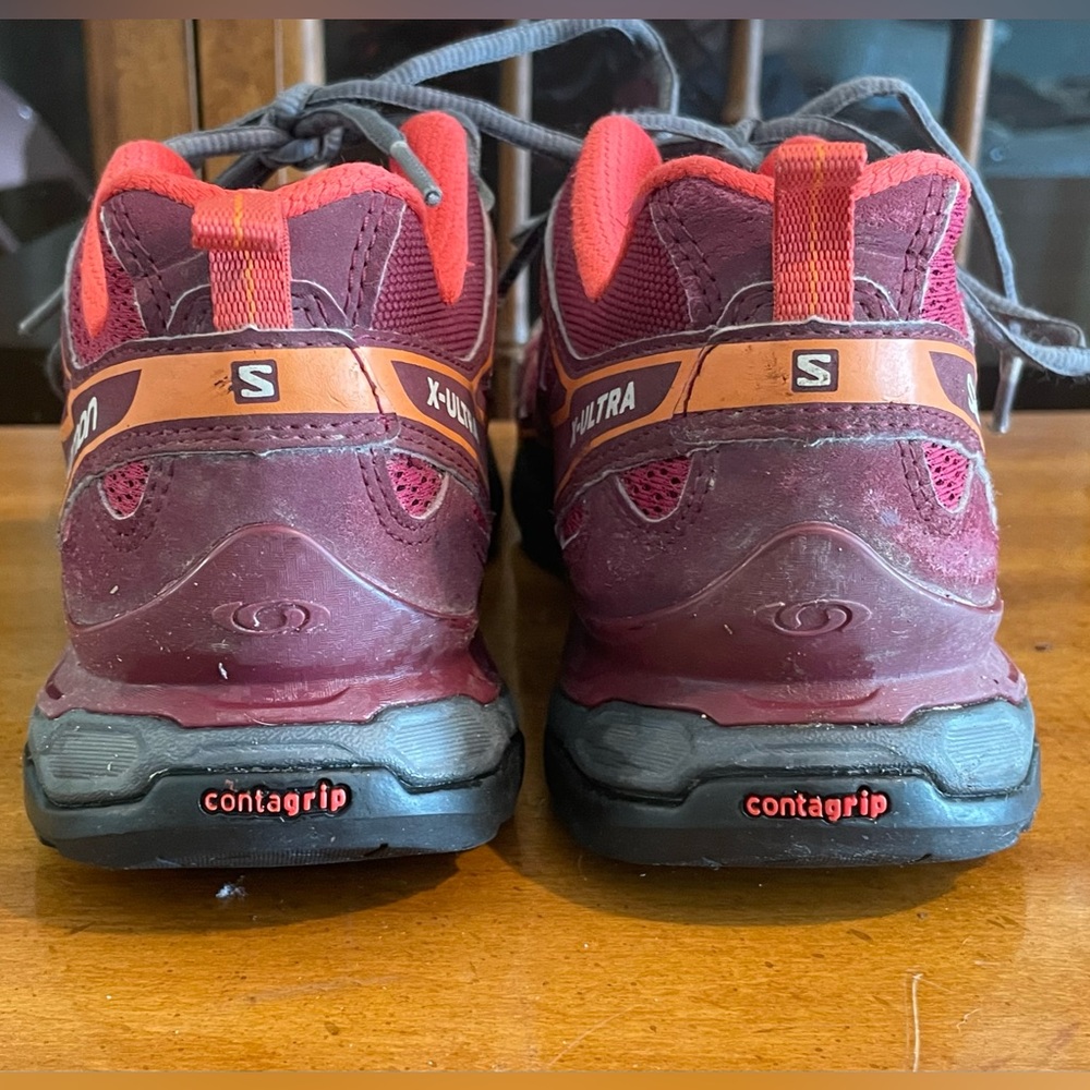 Salomon X-Ultra Trail Hiking Shoes Womens Size US 7 Cranberry - Picture 3 of 7